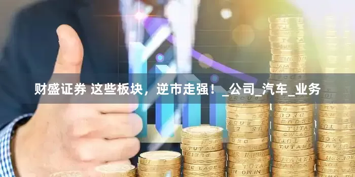 财盛证券 这些板块，逆市走强！_公司_汽车_业务