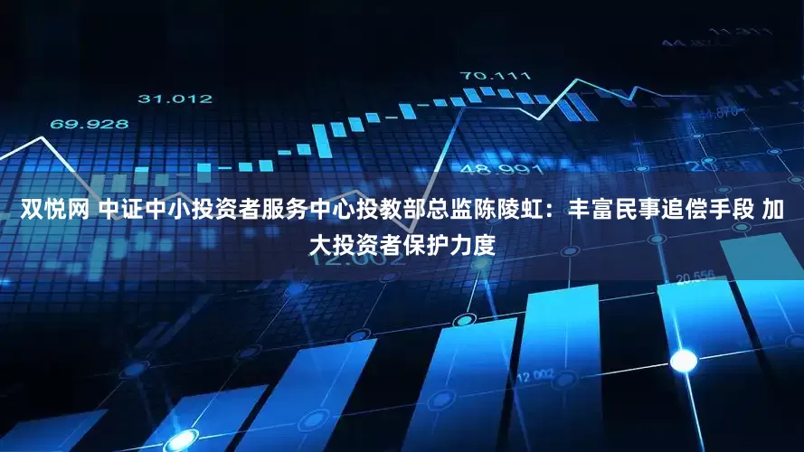 双悦网 中证中小投资者服务中心投教部总监陈陵虹：丰富民事追偿手段 加大投资者保护力度