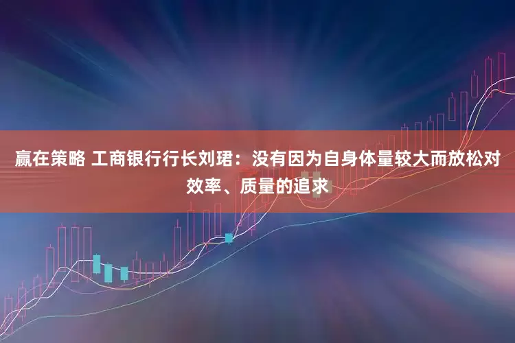 赢在策略 工商银行行长刘珺：没有因为自身体量较大而放松对效率、质量的追求